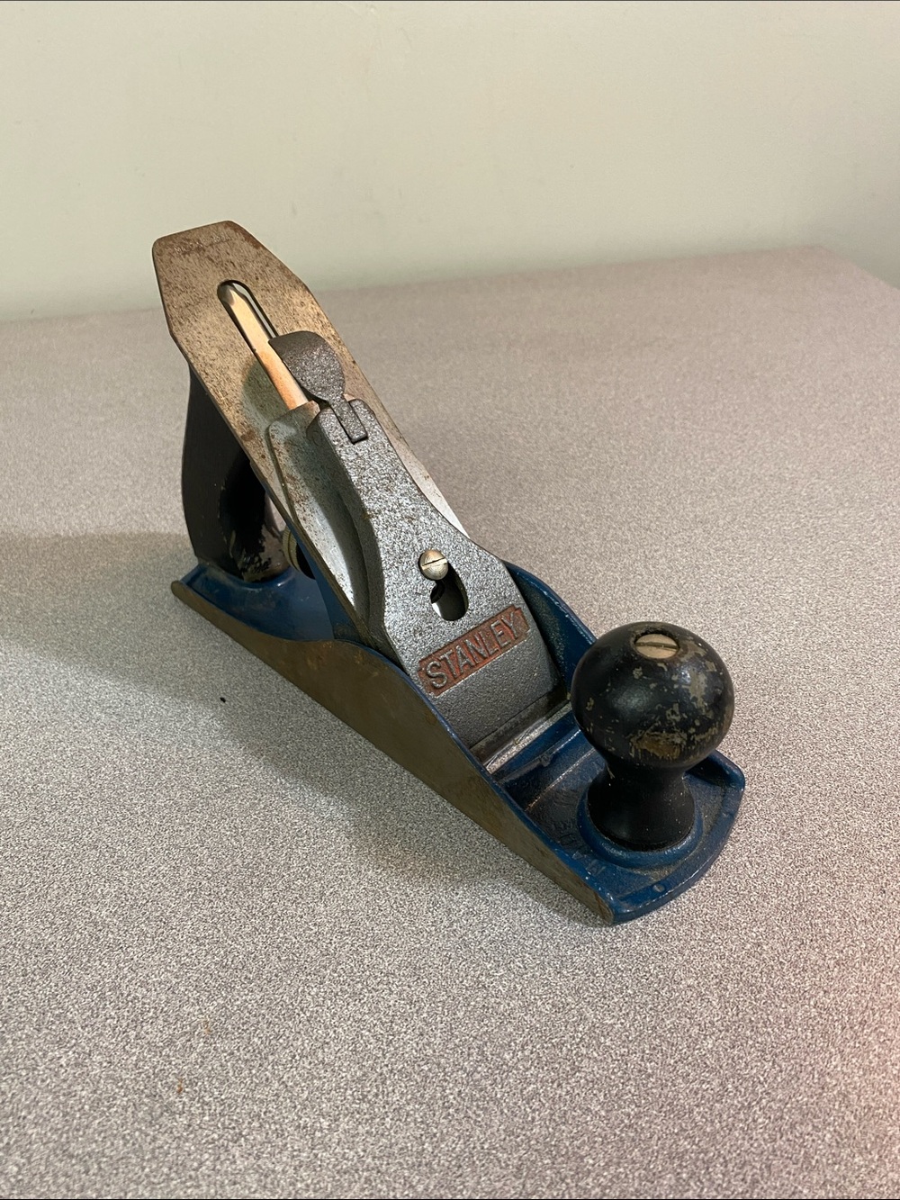 Stanley Blue and Black Metal Wood Plane